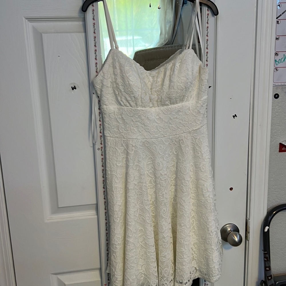 white medium dress